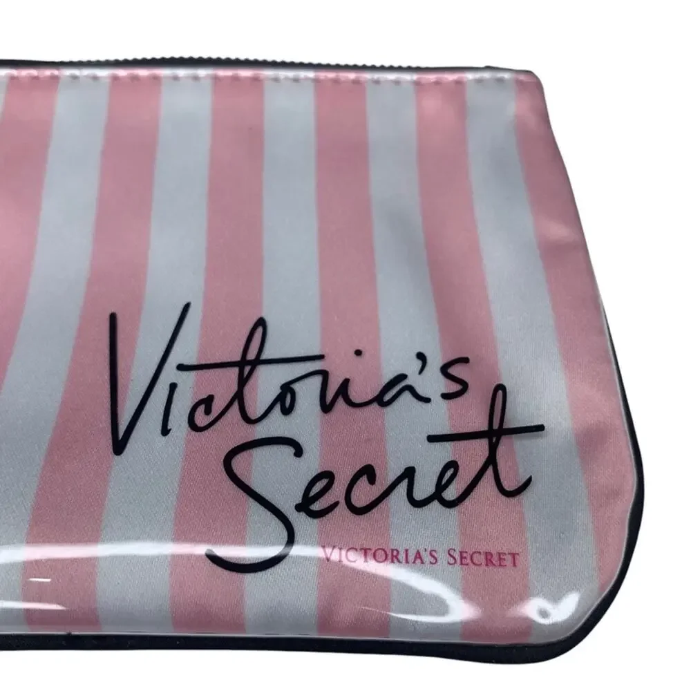 Victoria's Secret NWT Striped Coin Purse with Key Chain